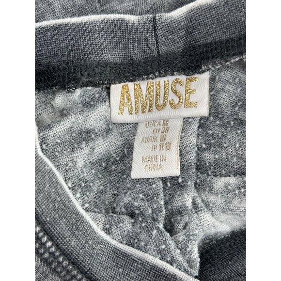 AMUSE SOCIETY State of Mind Sweatshirt Sz M Grey Faded Dye Graphic Cotton Blend - Picture 7 of 7